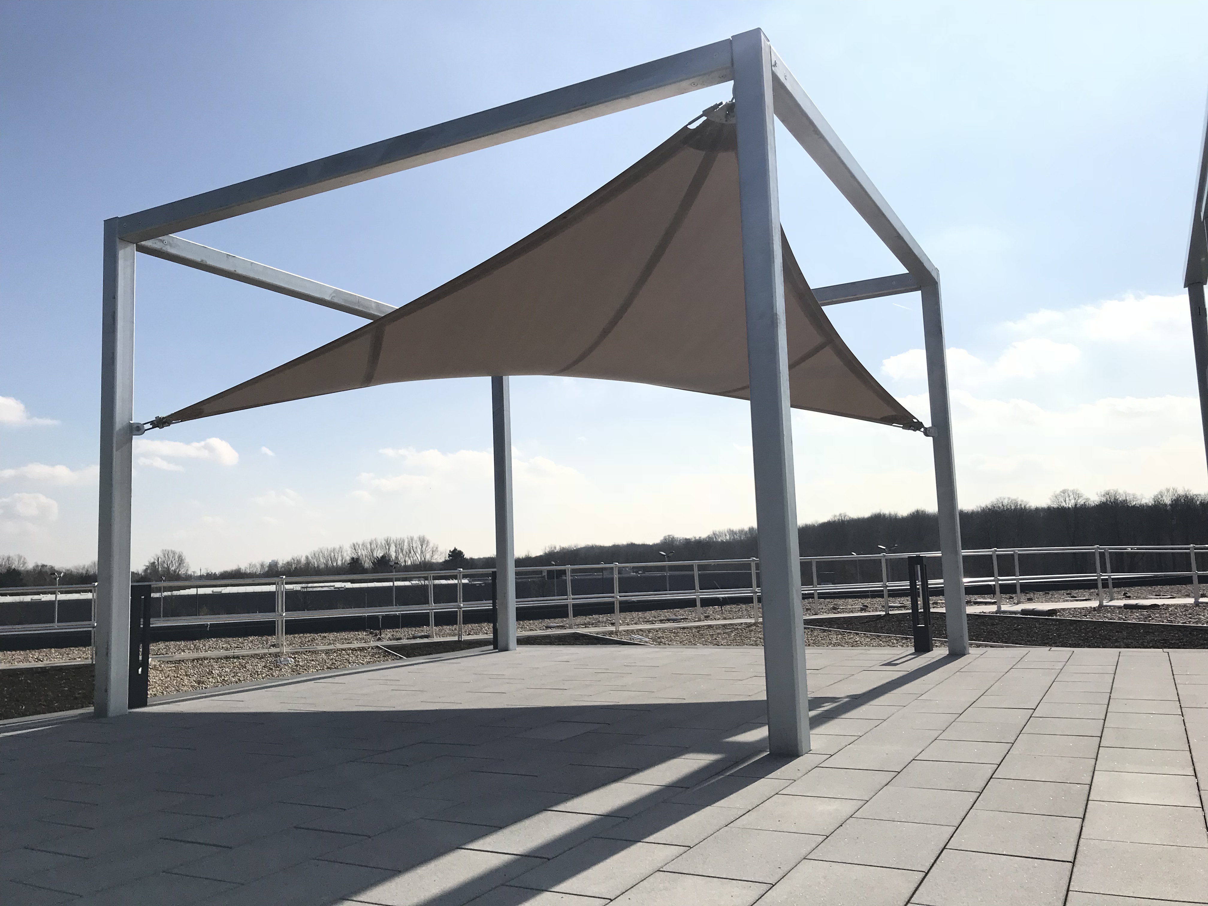 Textile Architektur, Flächentragwerk, Membrandach
