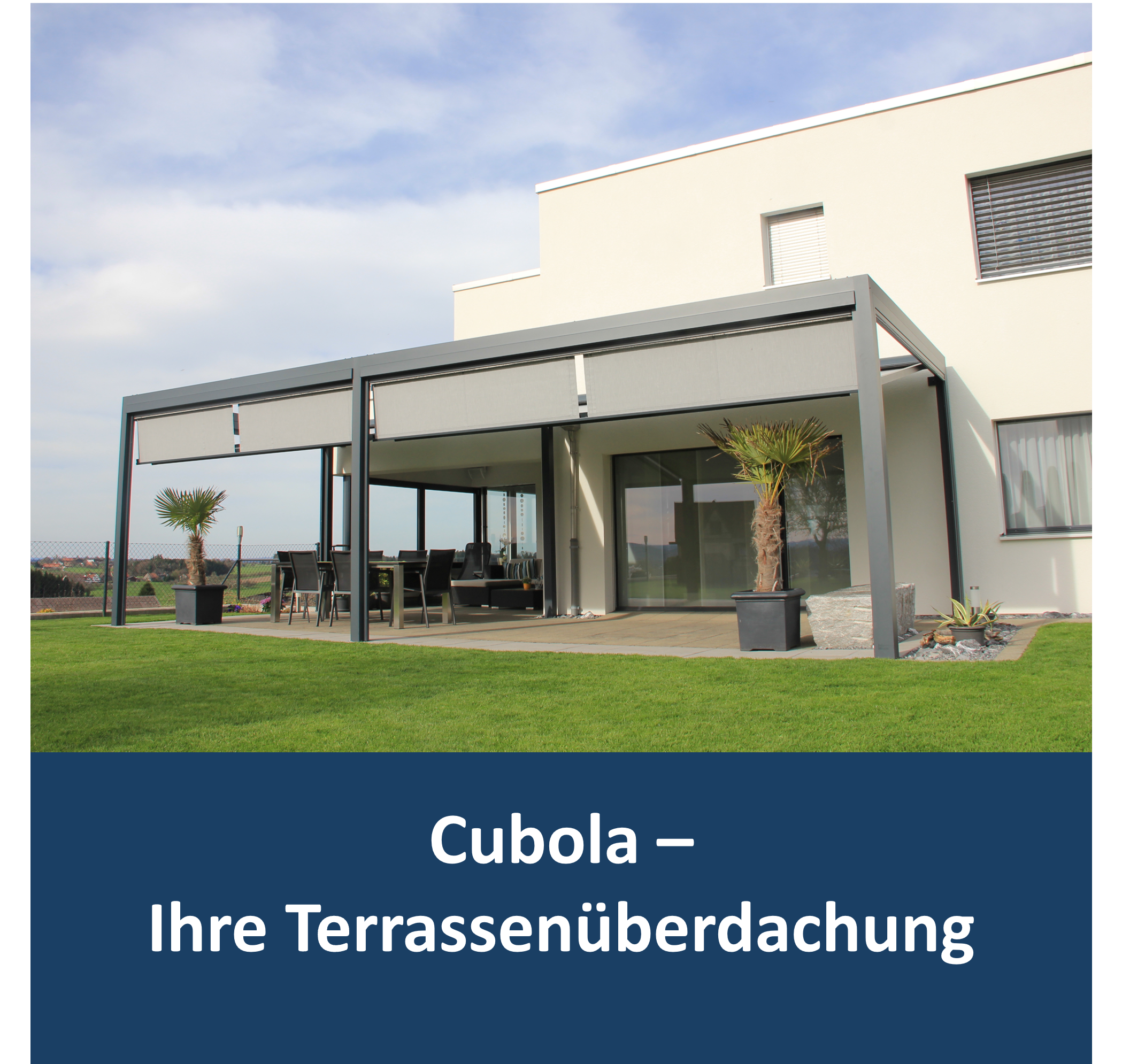 Zweifachanlage einer grauen cubola