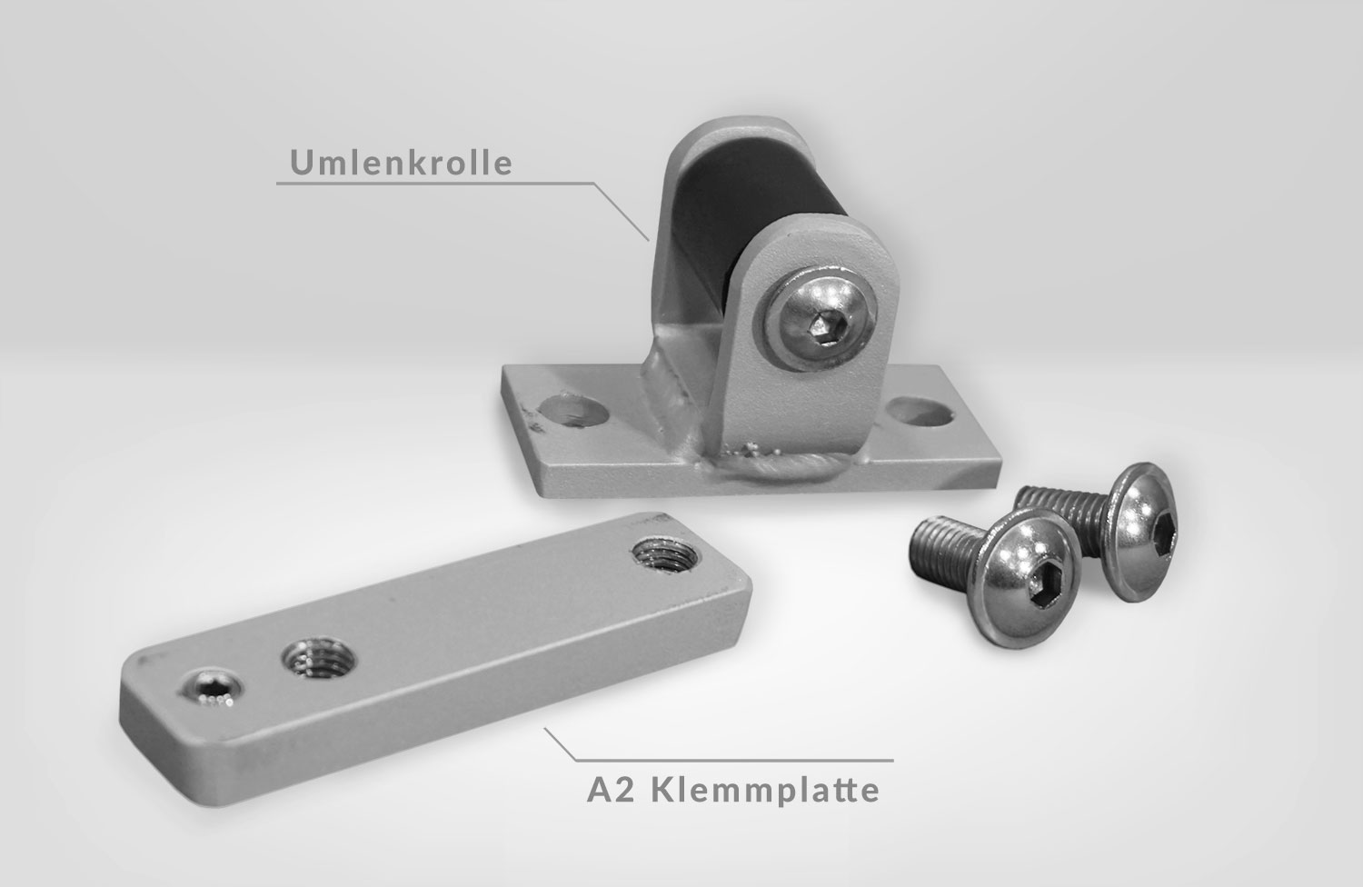 Umlenkrolle für Aluminiumpfosten