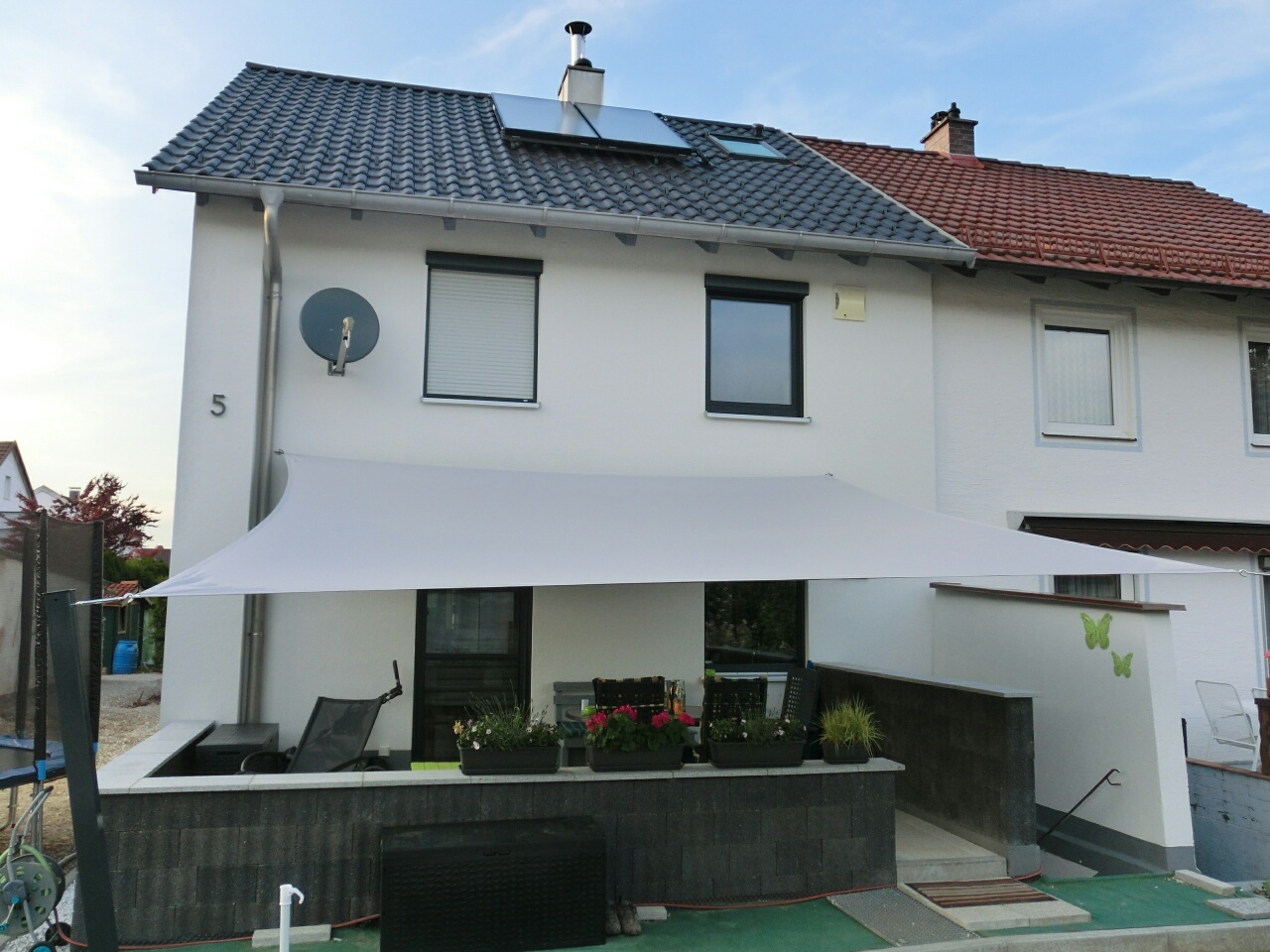 Standard Sonnensegel Viereck in ca. 2,70 x 2,70 m aus  Mesh 340