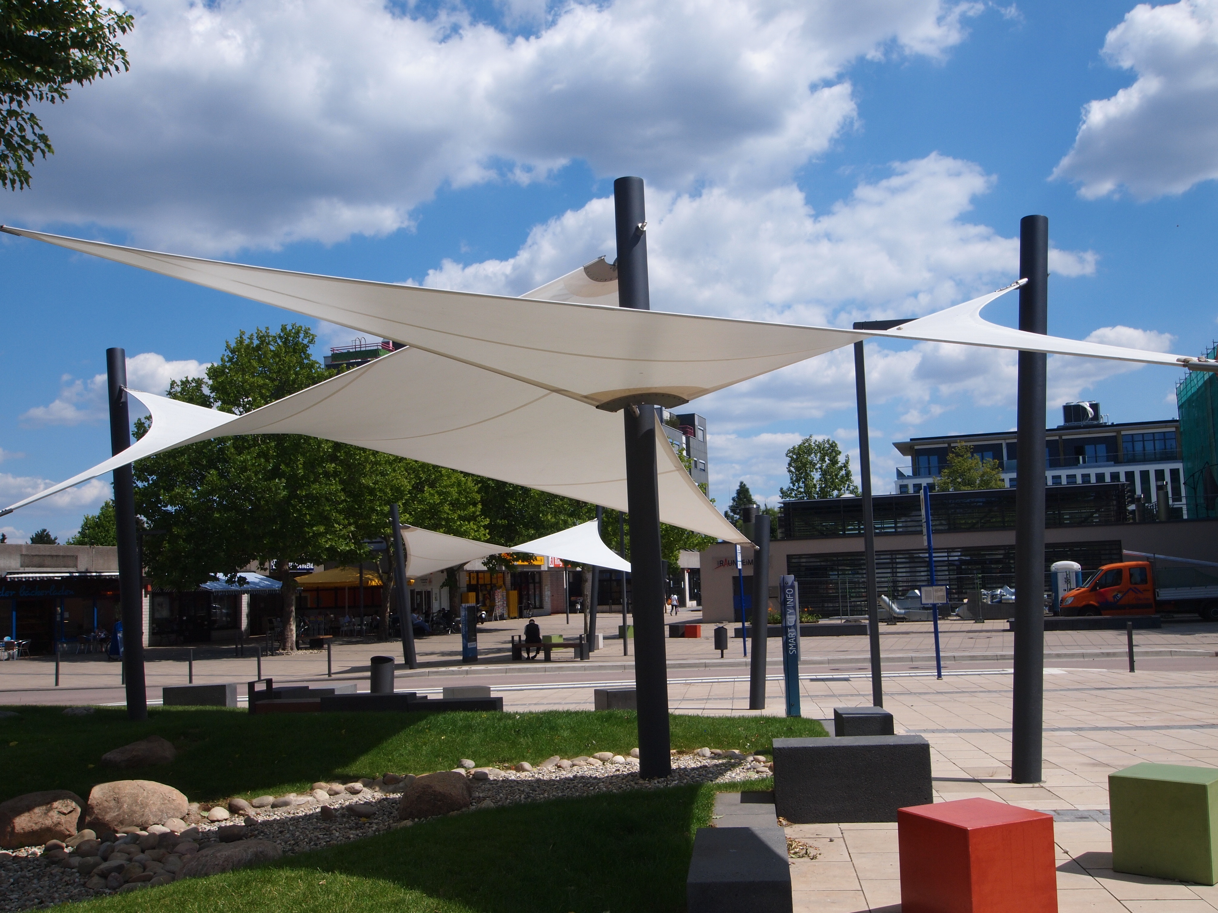 Textile Architektur, Flächentragwerk, Membrandach