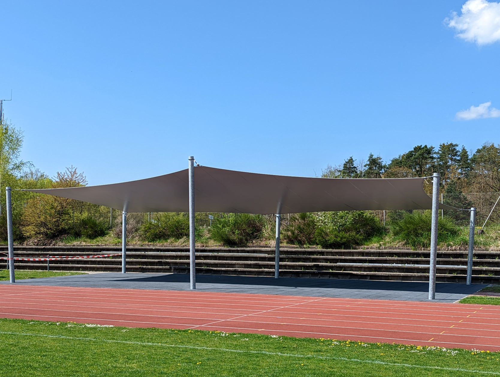Sonnensegel 18 x 8m (wasserdicht) 3D Form