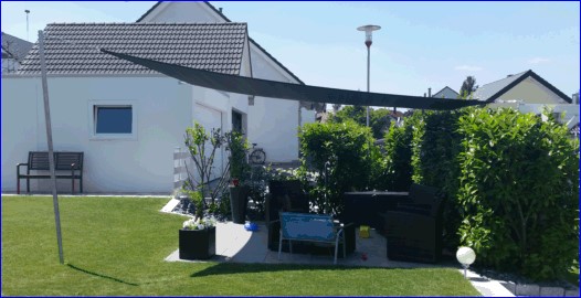 Sonnensegel Viereck ca. 2,5m² aus Mesh 200 (Grau)