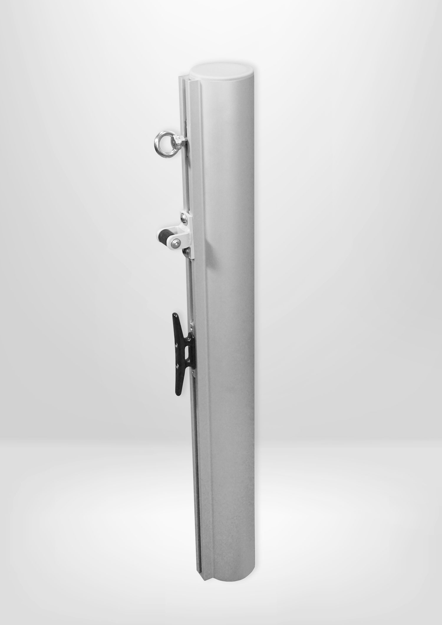 Aluminiumpfosten mit Gleitschiene