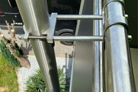 Montagekonsole mit Konterplatte für Pfosten ø 60 mm