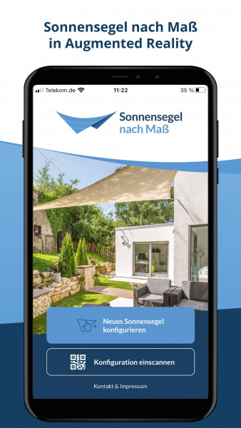 Web App Sonnensegel Konfigurator